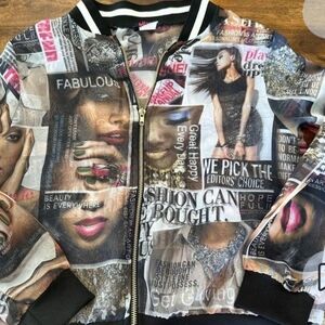 Blush Multicolor Fashion Print Jacket